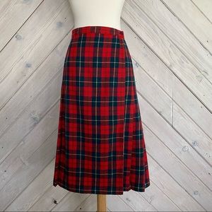 Vintage Pendleton Plaid Wool Skirt